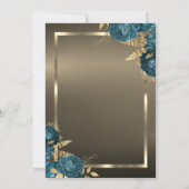 Invitation  Emerald Green Roses Frame Brown Retirement Party (Dos)