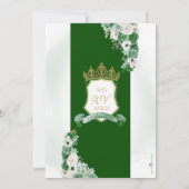 Invitation Emerald Green Royal Castle Princess Quinceanera (Dos)