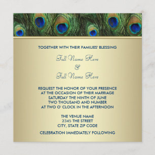 Invitation Emerald Green Royal Indian Peacock Mariage
