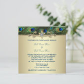 Invitation Emerald Green Royal Indian Peacock Mariage (Debout devant)