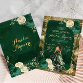 Invitation Emerald Green Royal Princess Palace Mis Quince