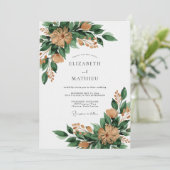Invitation Emerald Green Rustic Forest Wedding (Debout devant)