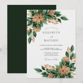 Invitation Emerald Green Rustic Forest Wedding (Devant / Derrière)