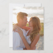 Invitation Emerald Green Script Modern Simple Photo Mariage (Dos)