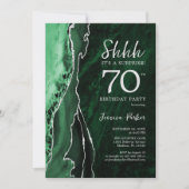 Invitation Emerald Green Silver Agate Surprise 70e anniversai (Devant)