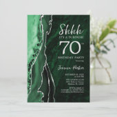 Invitation Emerald Green Silver Agate Surprise 70e anniversai (Debout devant)