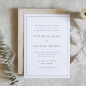 Invitation Emerald Green Simple Typographie Mariage officiel