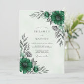 Invitation Emerald Green Sophisticated Winter Wedding (Debout devant)
