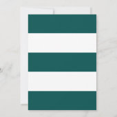 Invitation Emerald Green Stripe Gold Anniversaire (Dos)
