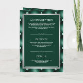 Invitation Emerald Green Tufted QR Code Mariage musulman (Dos)