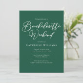 Invitation Emerald Green Typography Week-end (Debout devant)