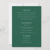 Invitation Emerald Green Typography Week-end (Dos)