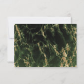 Invitation Emerald Green Watercolor Geode BarefootBride™ (Dos)