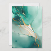 Invitation Emerald Green Waves Beach Wedding (Dos)