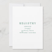 Invitation Emerald Green White Floral Brunch & Bubbly (Dos)