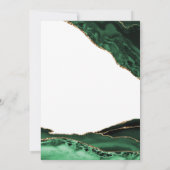 Invitation Emerald Green White Gold Agate 50e anniversaire (Dos)