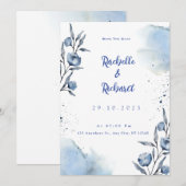 Invitation Emerald Greenery All In One (Devant / Derrière)