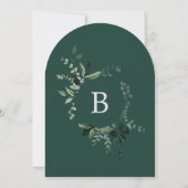 Invitation Emerald Greenery Elégant moderne Boho Arch Mariage (Dos)