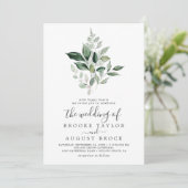 Invitation Emerald Greenery Le Mariage de (Debout devant)