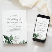 Invitation Emerald Greenery Le Mariage de