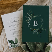 Invitation Emerald Greenery Le Mariage de