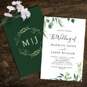 Invitation Emerald Greenery Le Mariage de