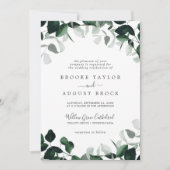 Invitation Emerald Greenery Mariage officiel (Devant)