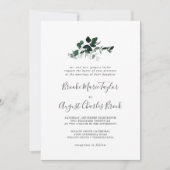 Invitation Emerald Greenery Mariage traditionnel (Devant)