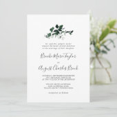Invitation Emerald Greenery Mariage traditionnel (Debout devant)