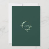 Invitation Emerald Greenery Mountain Rustic QR Code Mariage (Dos)