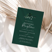 Invitation Emerald Greenery | Réception de mariage vert