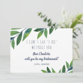 Invitation Emerald Greenery - Soyez ma femme de chambre (Debout devant)