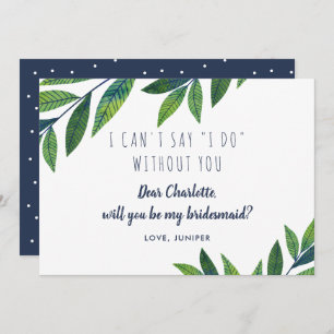 Invitation Emerald Greenery - Soyez ma femme de chambre