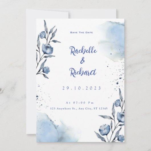 Invitation Emerald Greenery Tout En Un (Devant)