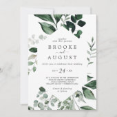 Invitation Emerald Greenery Week-end Événements QR Code Maria (Devant)