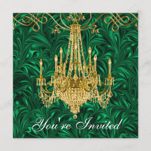 Invitation Emerald Kelly Green Gold