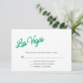 Invitation Emerald Las Vegas Sparkles Wedding RSVP (Debout devant)