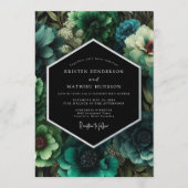 Invitation Emerald Lavish Floral Wedding (Devant)