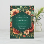 Invitation Emerald Luminous Autumnal Wedding (Debout devant)