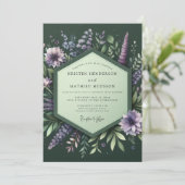 Invitation Emerald Lupine Meadow Wedding (Debout devant)