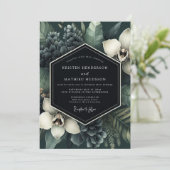 Invitation Emerald Lush Botanical Romance Wedding (Debout devant)