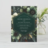Invitation Emerald Moody Bloom Wedding (Debout devant)