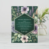 Invitation Emerald Moody Meadow Wedding (Debout devant)