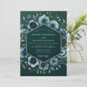 Invitation Emerald Nocturne Anemone Wedding (Debout devant)