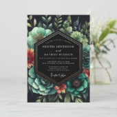 Invitation Emerald Orange Nocturne Wedding (Debout devant)