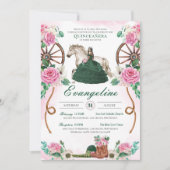Invitation Emerald Rose rose Charro Western Quinceañera (Devant)