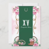 Invitation Emerald Rose rose Charro Western Quinceañera (Dos)