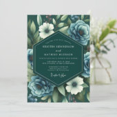 Invitation Emerald Slate Nocturne Wedding (Debout devant)