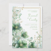 Invitation Emerald Translucent Hellebore Botanical Frame (Devant)