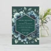 Invitation Emerald Twilight Anemone Wedding (Debout devant)